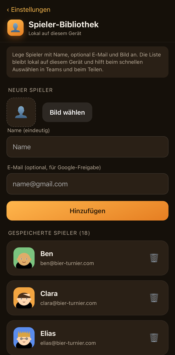 Spieler-Bibliothek
