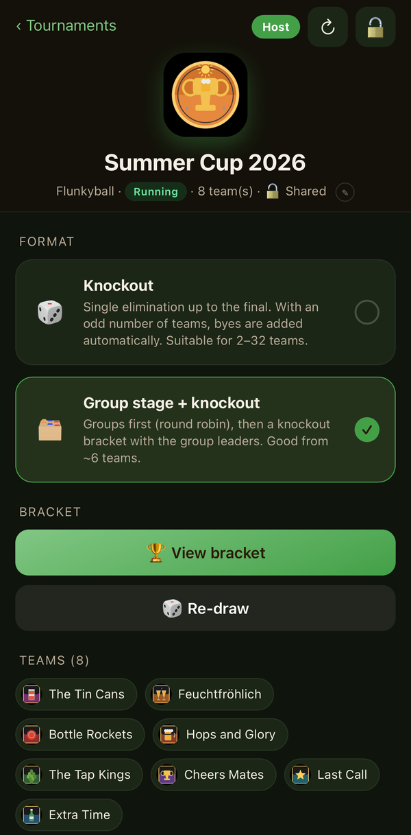Manage a tournament