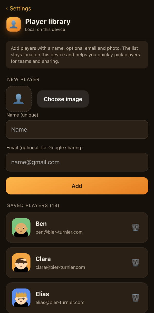 Player library
